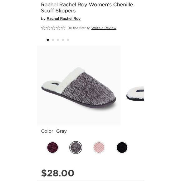 Rachel Roy Chenille Scuff Slippers - Picture 11 of 11